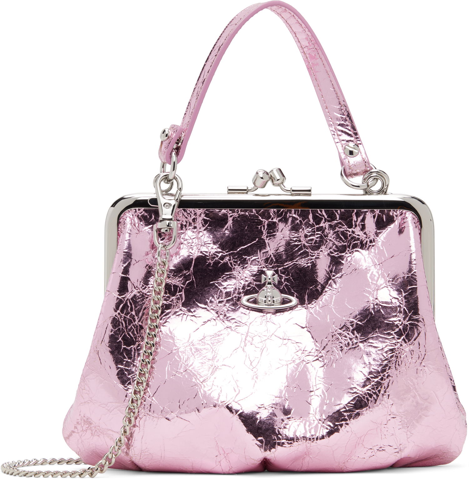 Kabelka Vivienne Westwood Vivienne Westwood Metallic Crinkled Granny Frame Bag Metalická | 4B010007W-L00A7-, 0