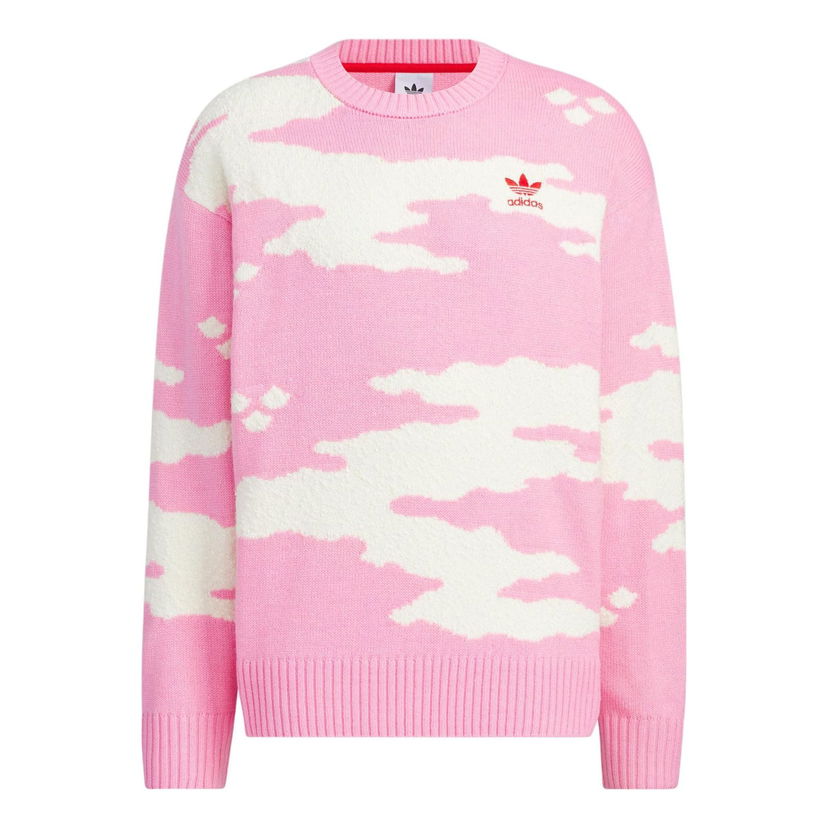 Sveter adidas Originals Originals Cloud Print Sweater Ružová | JE9188