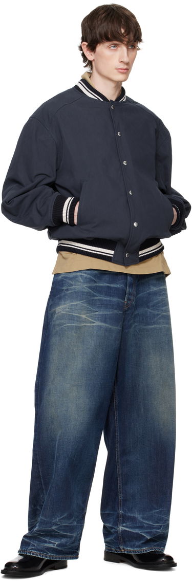 Bomber bunda MAISON KITSUNÉ Maison Kitsuné Teddy Bomber Jacket Navy | OM02116WQ4048, 3