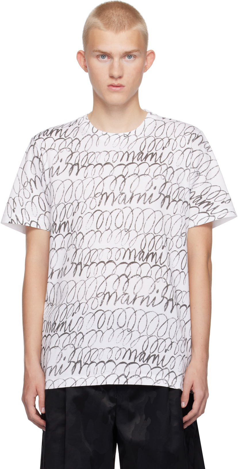 Tričko Marni Scribble Motif T-shirt Biela | HUMU0198PU USCW97