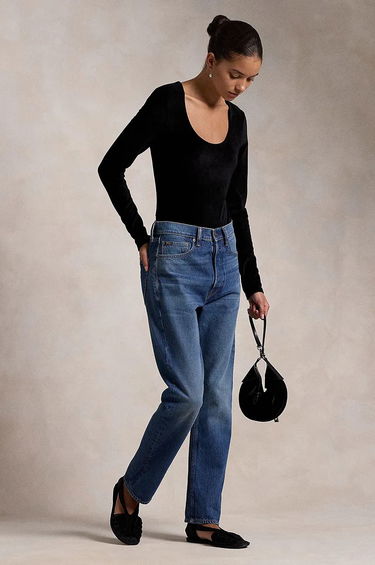 Body Polo by Ralph Lauren Black Velvet Bodysuit Čierna | 211947942, 3