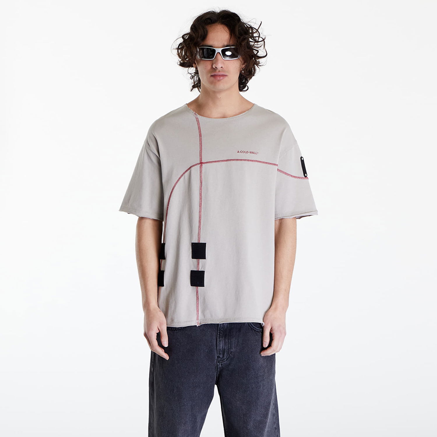Tričko A-COLD-WALL* Intersect T-Shirt Šedá | ACWMTS179 Cement, 0