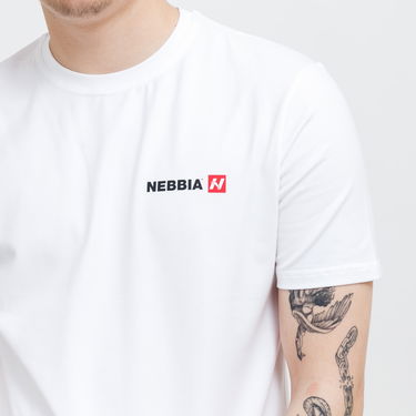 Tričko NEBBIA Minimalist Logo T-Shirt Biela | 291-WHITE, 2