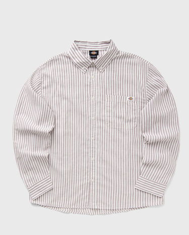 Košeľa Dickies Gallatin Striped Long Sleeve Shirt Biela | DK0A87PYC481, 0