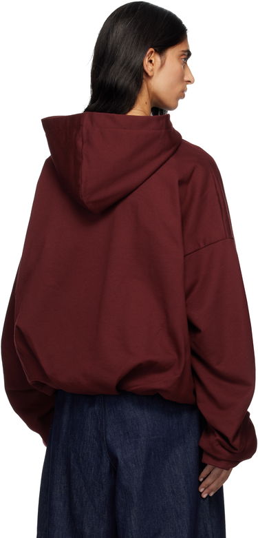 Mikina Dries Van Noten Dries Van Noten Draped Hoodie Vínová | 252-011128-2611, 2