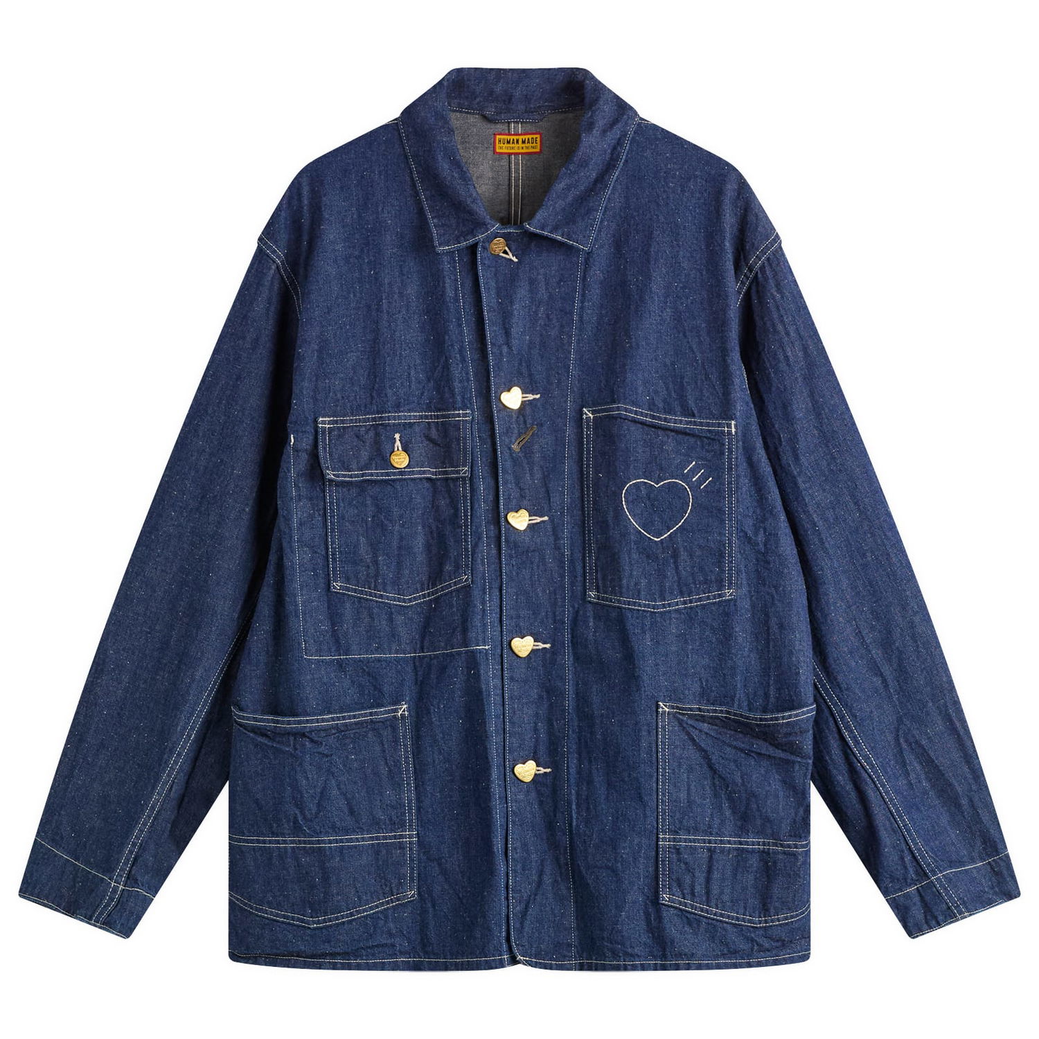 Bunda Human Made Human Made Coverall Jacket, Size Large Modrá | HM30JK003-IND, 1