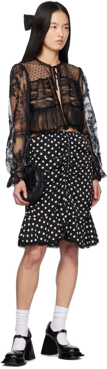 Sveter Anna Sui Anna Sui Lace Combo Cardigan Čierna | 1125M30, 3