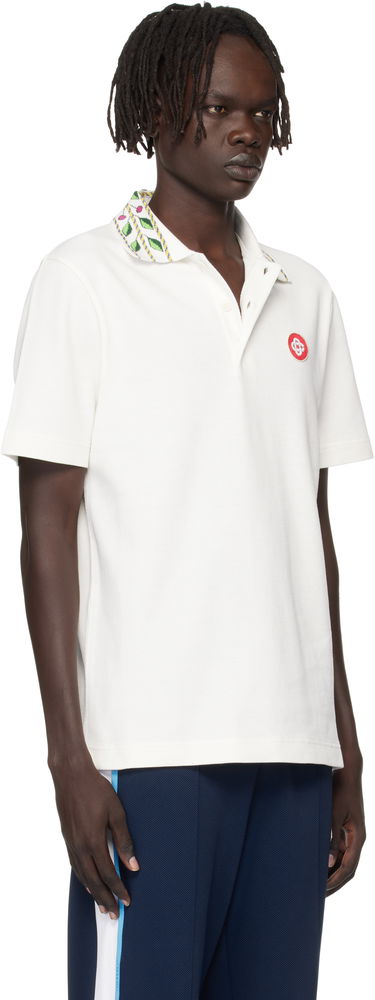 Polo tričko Casablanca Casablanca Classic Laurel Pique Polo Biela | MPF25-JTP-243-01, 1
