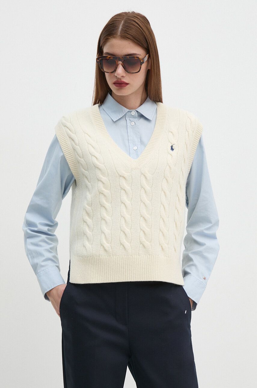 Vesta Polo by Ralph Lauren Cable Knit Vest Béžová | 211949994, 0