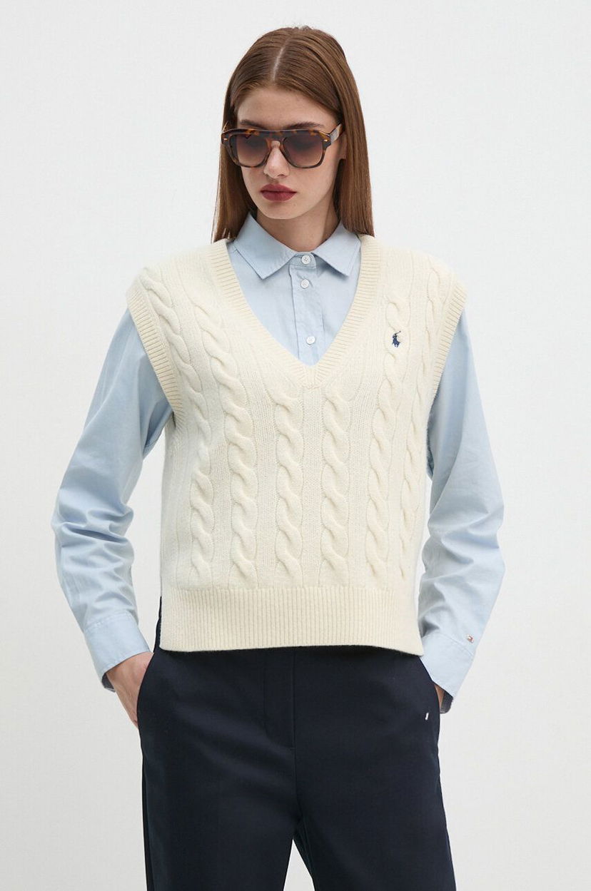 Vesta Polo by Ralph Lauren Cable Knit Vest Béžová | 211949994