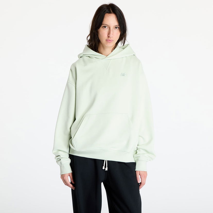 Mikina New Balance Athletics French Terry Hoodie Natural Mint Zelené | WT41537NUM