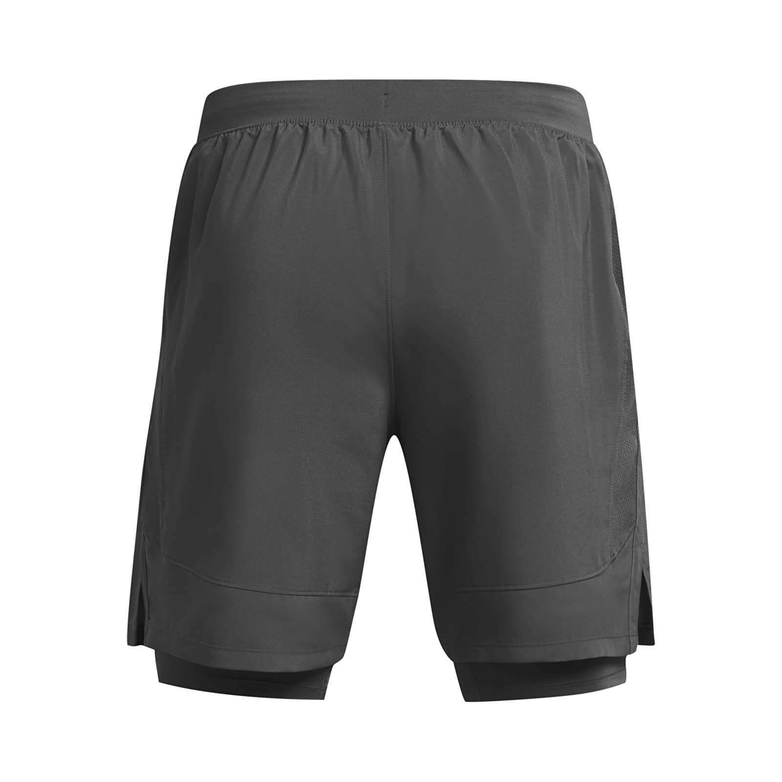 UA LAUNCH 7'' 2-IN-1 SHORTS-GRY