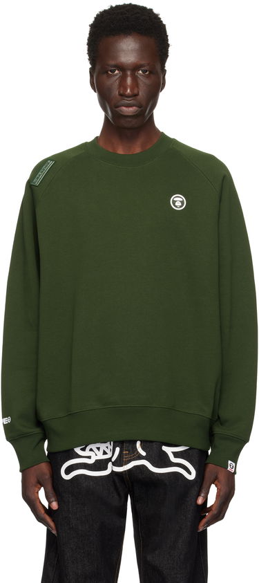 Sveter AAPE by A Bathing Ape AAPE by A Bathing Ape 'AAPE Now' Raglan Sweatshirt Zelené | AAPSWMB319XXNGRD, 0
