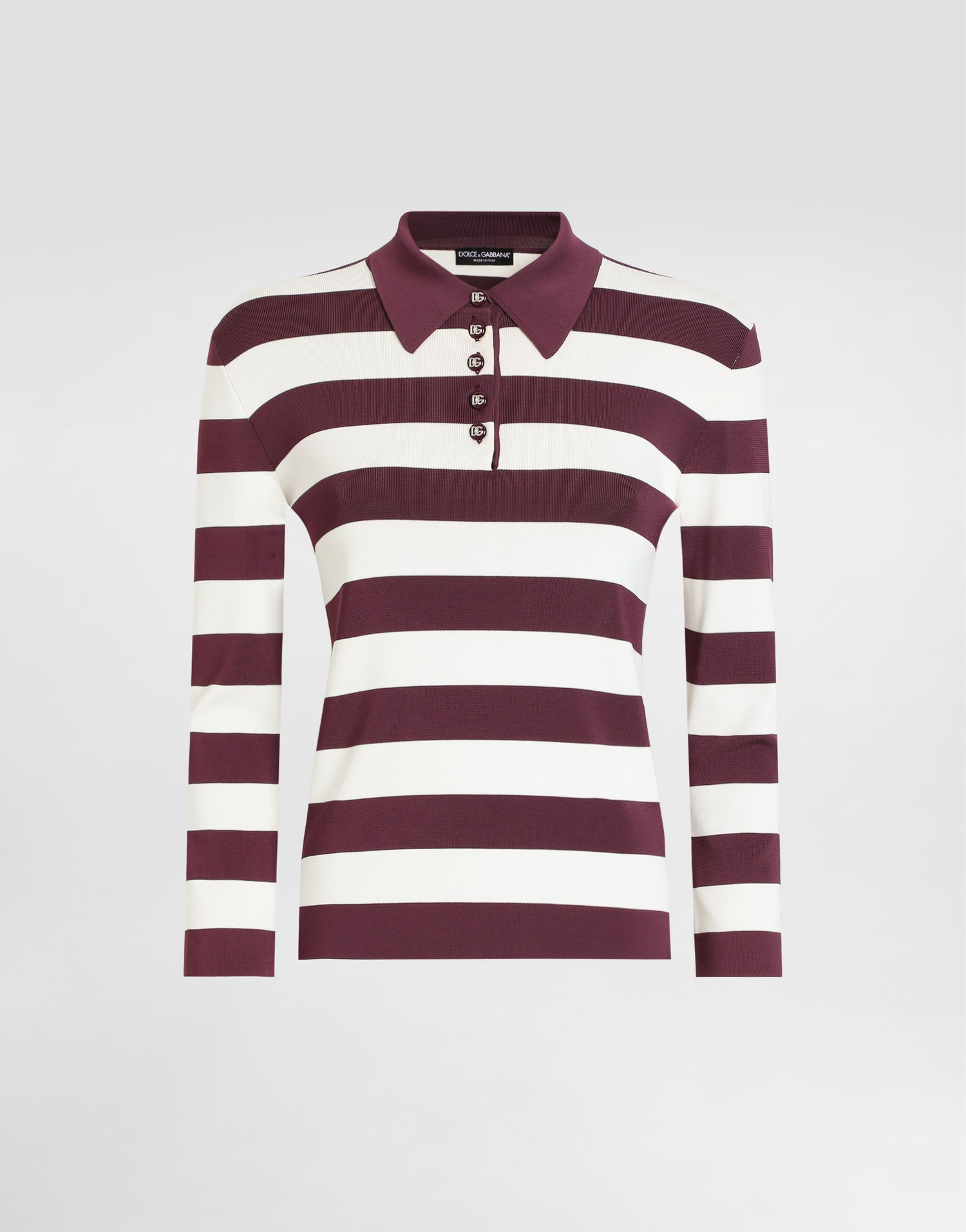 Polo tričko Dolce & Gabbana Striped Viscose Polo Shirt Fialová | FXZ19TJAIQ8R5231, 0