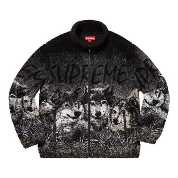 Sveter Supreme Wolf Fleece Jacket Čierna | SUP-SS19-448, 0