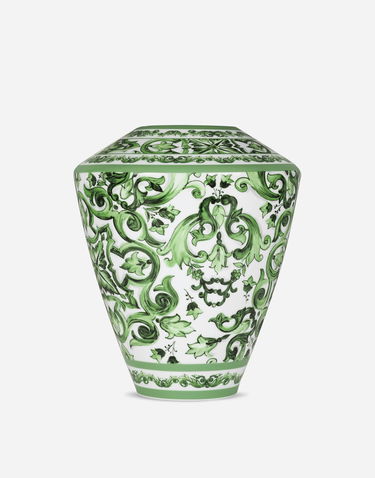 Home decor Dolce & Gabbana Dolce & Gabbana Large Amphora Porcelain Vase Zelené | TCC198TCAMZUV011, 3