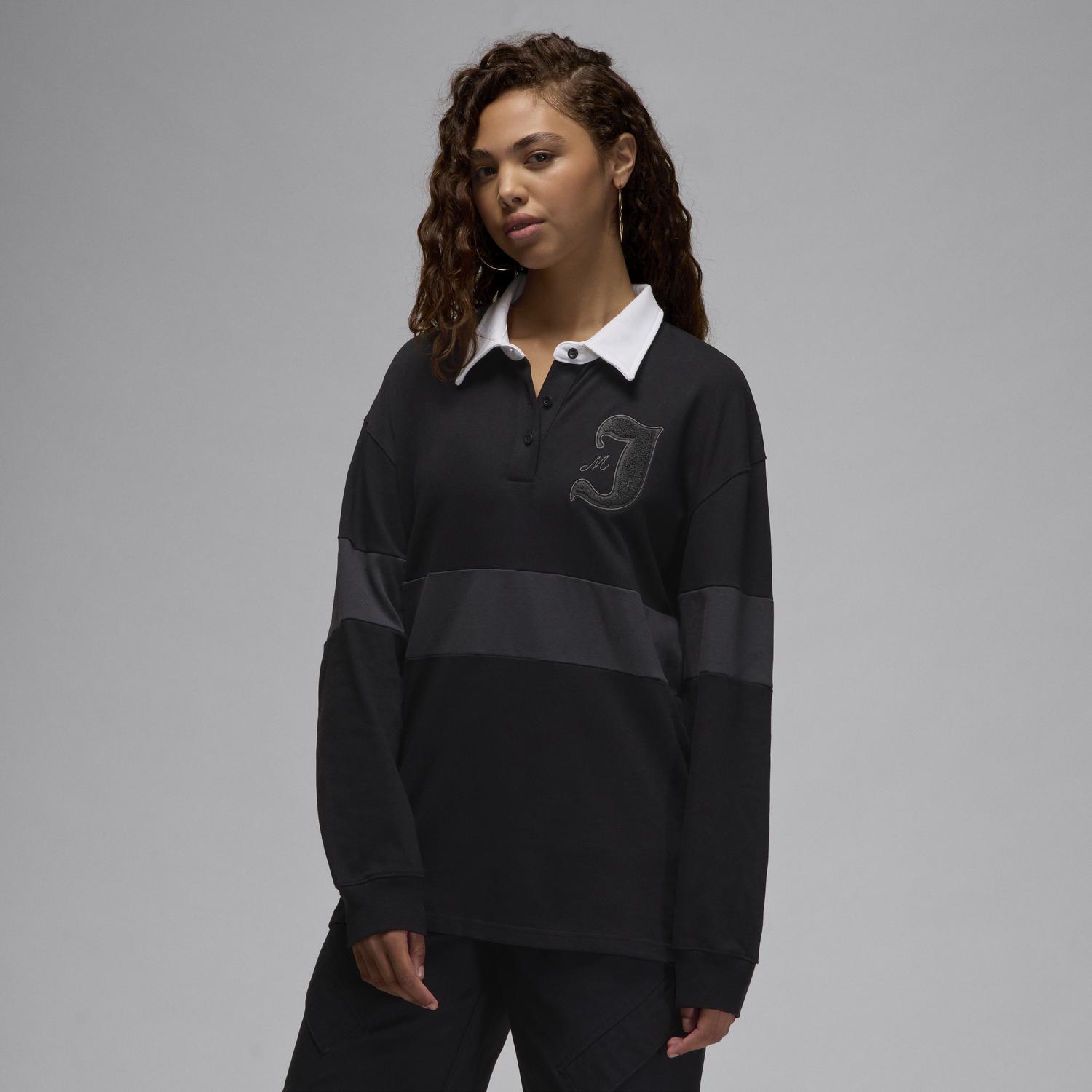 Tričko Jordan Long Sleeve Top Čierna | FV7182-010, 0