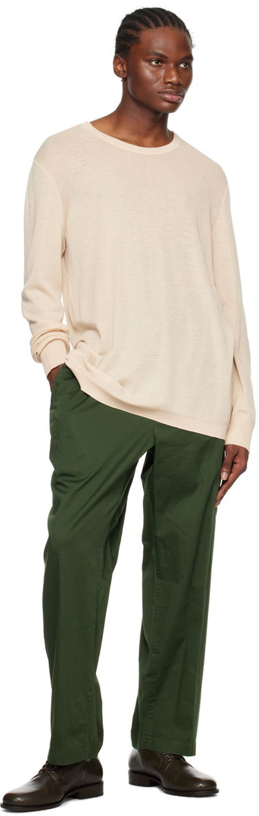Tričko LEMAIRE Dropped Shoulder Long Sleeve T-Shirt Béžová | TO1113 LJ1005, 3