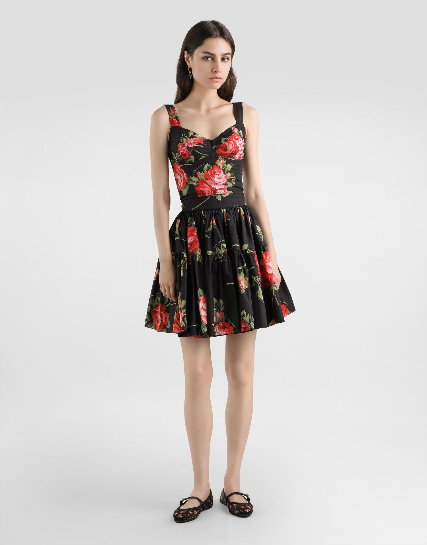 Sukňa Dolce & Gabbana Rose Bouquet-print Short Skirt Rôznofarebný | F4CB1THS5UTHN5ZN, 1