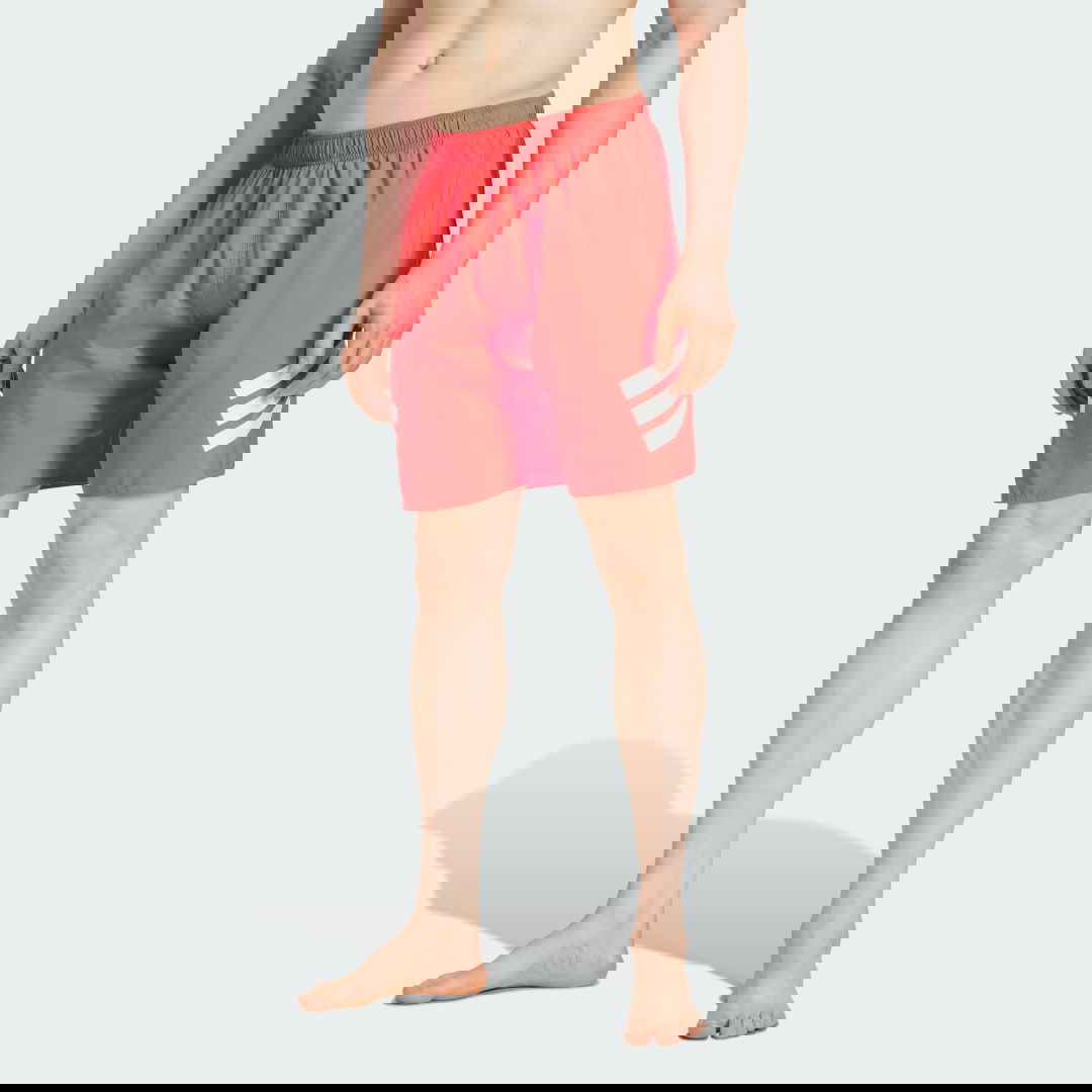 Plavky adidas Performance 3-Stripes 8-Inch Swim Shorts Červená | JD4232, 0
