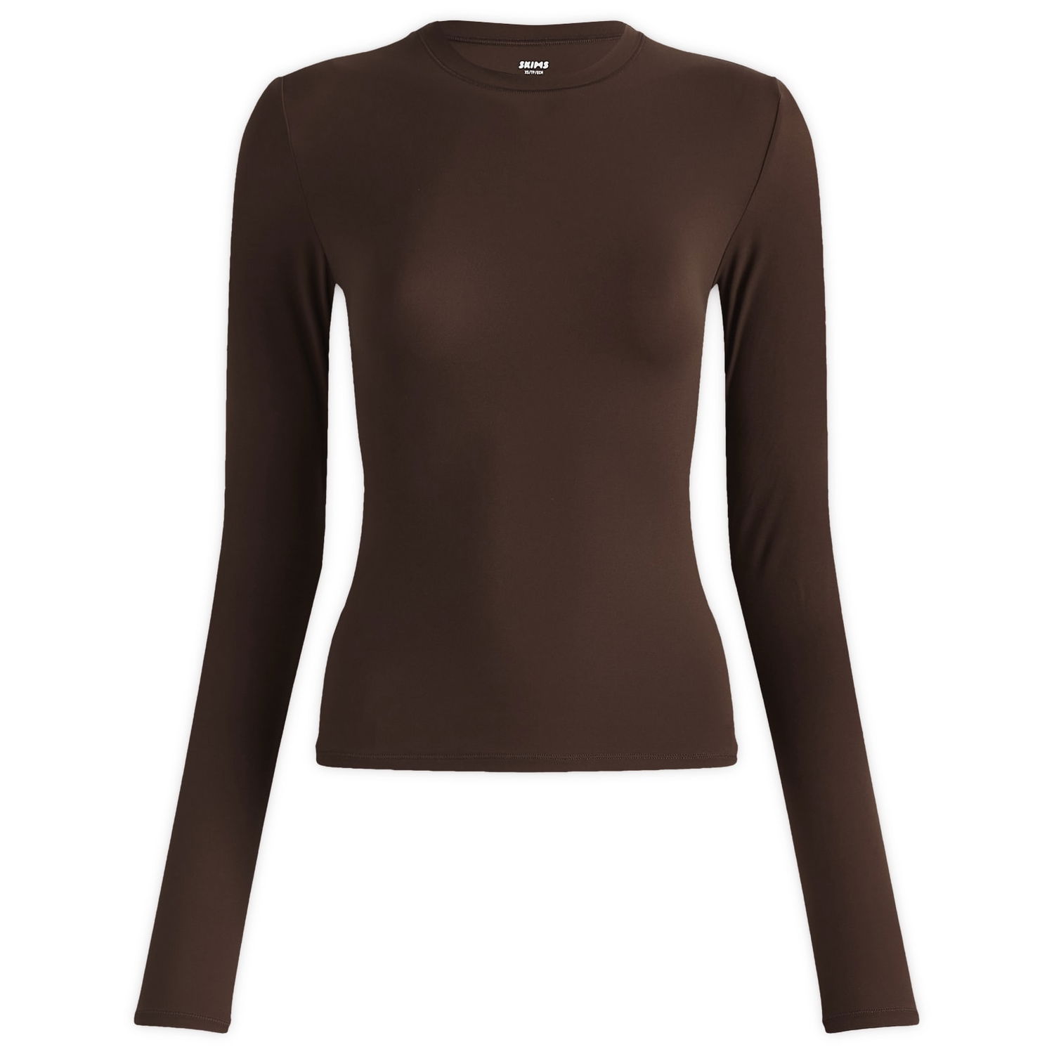 Tričko SKIMS Fits Everybody Long Sleeve T-Shirt, Size Large Hnedá | AP-TSH-0650-COCOA, 0