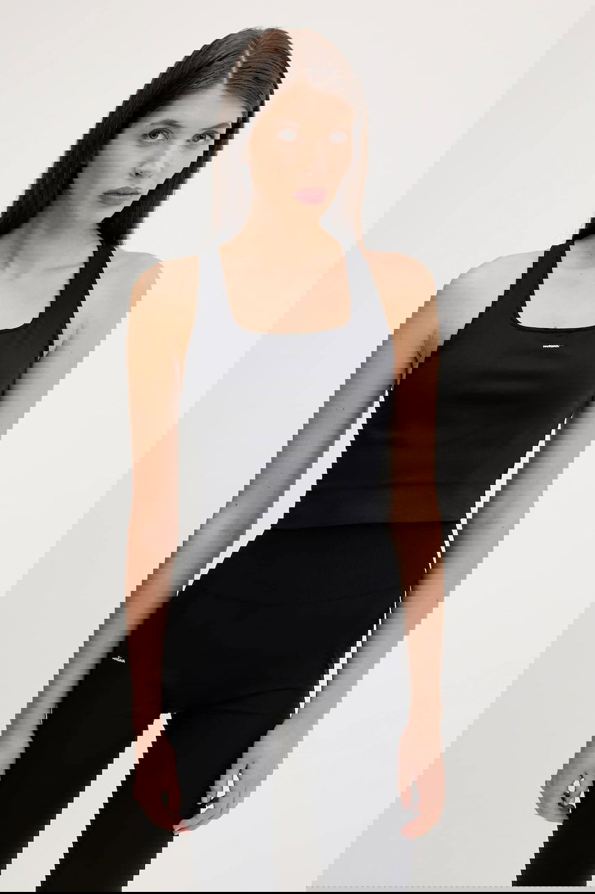 Tielko PANGAIA Pangaia Plant-Stretch Ribbed Tank Top Čierna | 10002425, 0