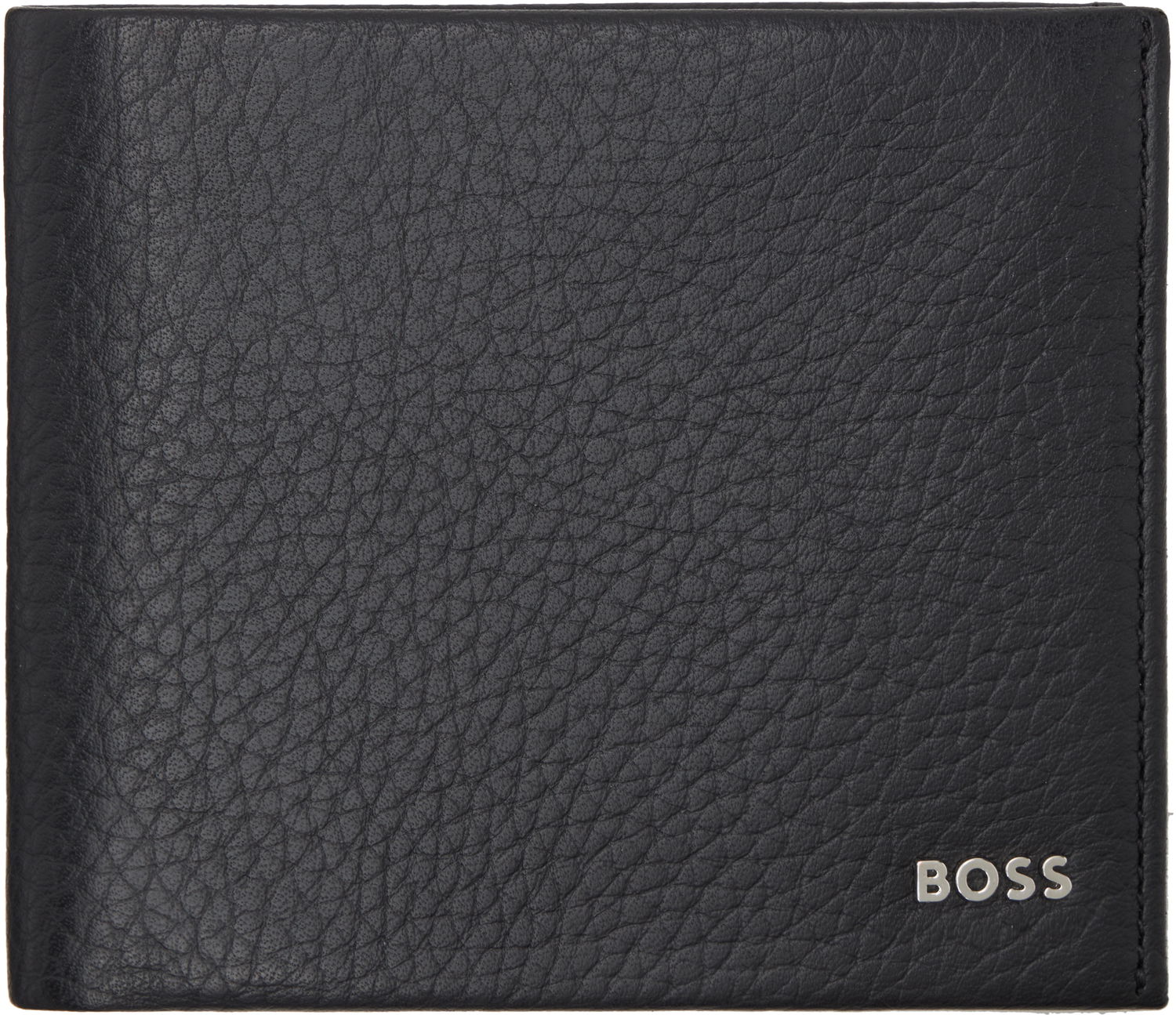 Peňaženka BOSS BOSS Bifold Leather Wallet with Logo Lettering Čierna | 50529496, 0