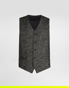 Dolce & Gabbana Single-Breasted Wool Chevron Vest