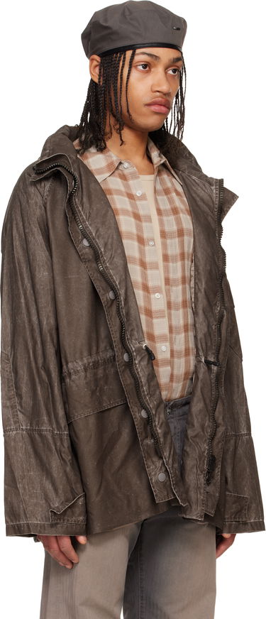 Parka OUR LEGACY Our Legacy Horizon Hooded Waxed Cotton Jacket Šedá | M2251HAB, 1