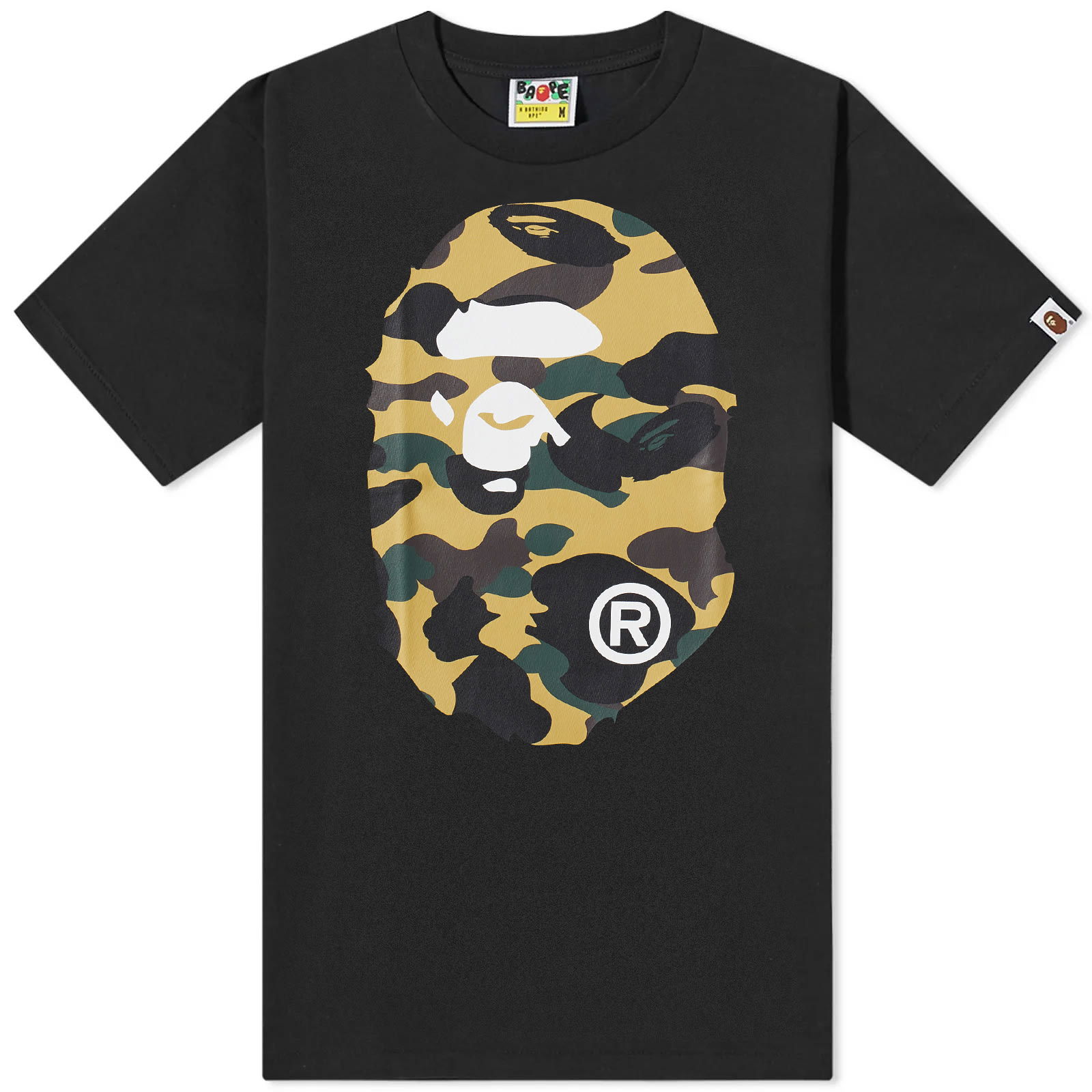 1St Camo Big Ape Head T-Shirt Black/Yellow