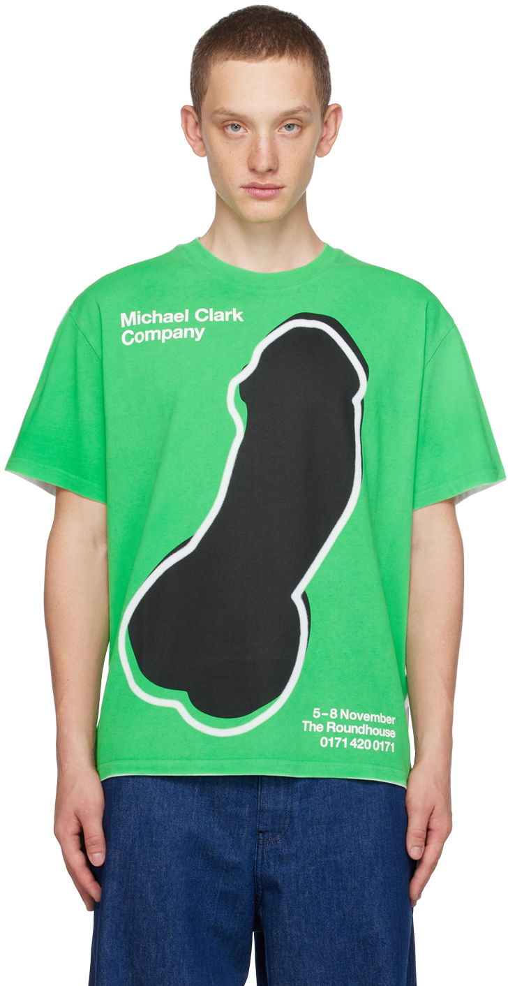 Tričko JW Anderson Michael Clark Edition T-Shirt Zelené | JT0190-PG1435, 0