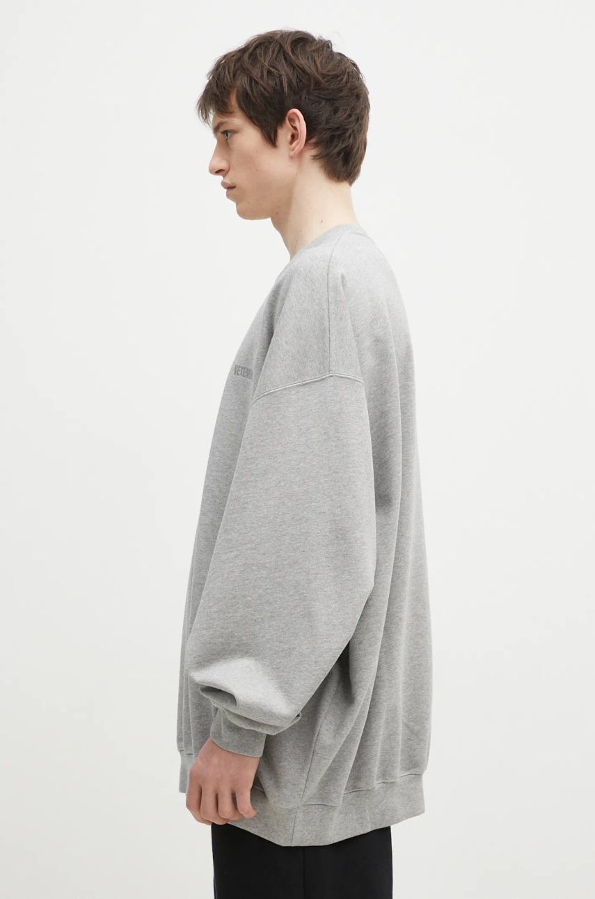 Mikina VETEMENTS Embroidered Logo Oversized Sweatshirt Šedá | UA66CW640G, 1