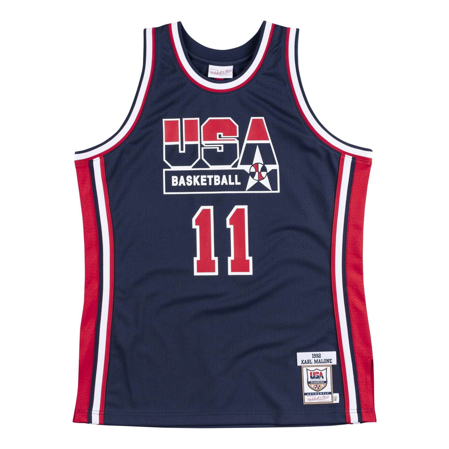 Dres Mitchell & Ness Authentic Team USA 1992 Karl Malone Jersey Navy | AJY4GS18416-USANAVY92KMA, 0