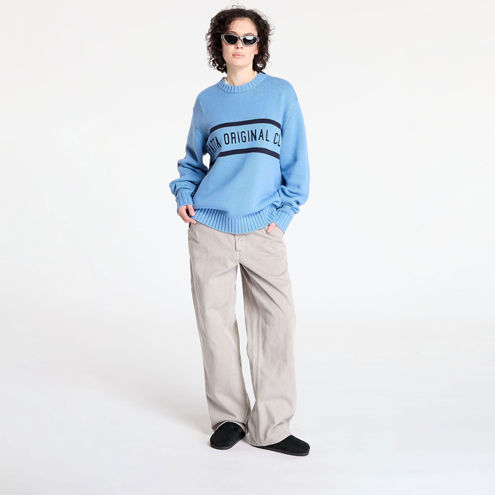 Knitted Jumper Dusty Blue Small