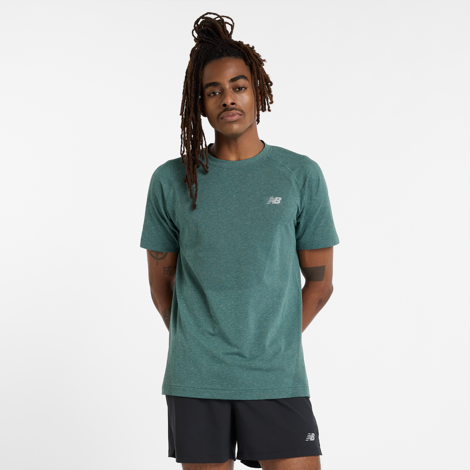 Tričko New Balance Men's Green Short Sleeve T-Shirt Zelené | NBMT41080NUS, 0