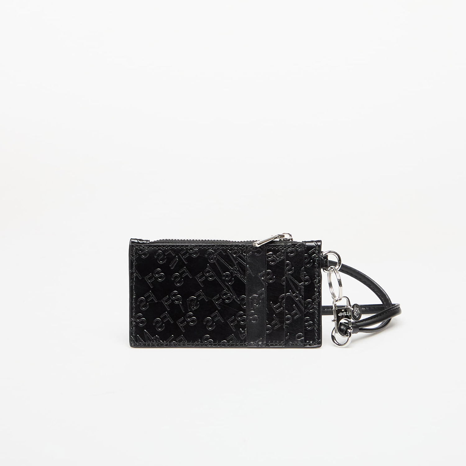 Peňaženka Footshop FTSHP Leather Cardholder with Lanyard Čierna | FTSHP_485, 0