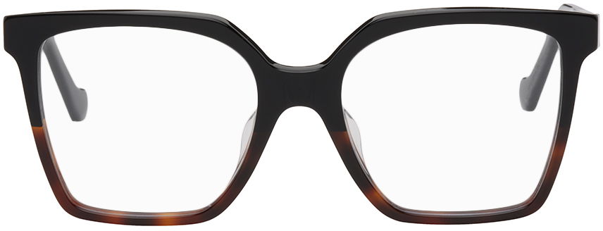 Slnečné okuliare Loewe Black & Tortoiseshell Square Glasses Čierna | LW50034U@55005, 0