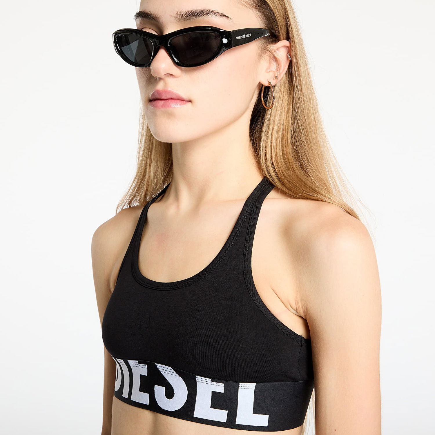 Podprsenka Diesel Diesel UFSB-Cotton-Race Bralette and Shorts Set Čierna | A14591-0HMAU 9XX, 1