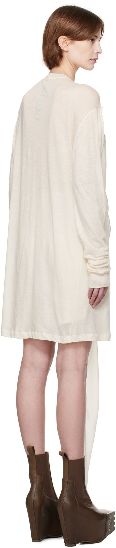 Šaty Rick Owens Rick Owens Draped Long Sleeve T-Shirt Béžová | RP01E7205 UCS, 2