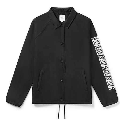 Vetrovka Vans Logo Printing Coach Jacket Čierna | VN0A4CX9BLK