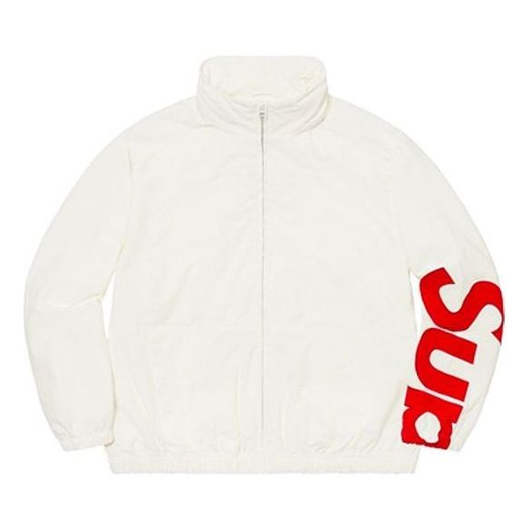 Vetrovka Supreme Track Jacket with Sleeve Logo Biela | SUP-SS21-407