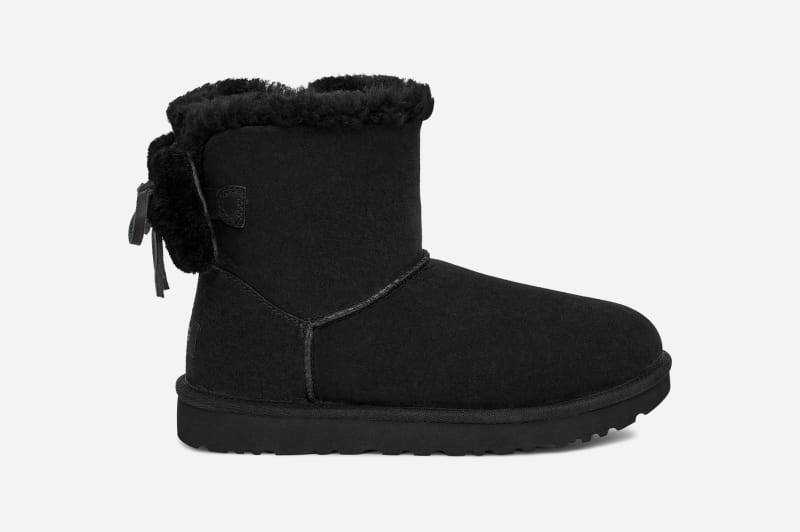 Tenisky a topánky UGG Double Bow Mini Leather Boot Size 3 Čierna | 1127130-BLK