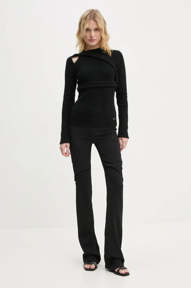 Sveter HELIOT EMIL Cutout Detail Wool Blend Sweater Čierna | AW24.W.07.065.BLK01, 1