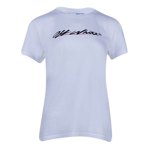 Tričko Off-White Logo Print Short Sleeve T-Shirt Biela | OWAA049R21JER0050110