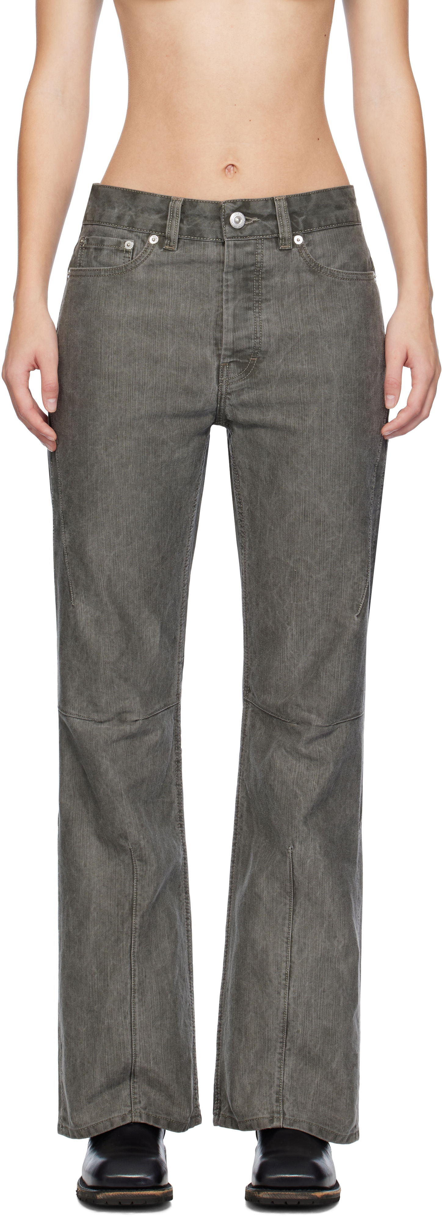 Džínsy OUR LEGACY Our Legacy Moto Cut Jeans Šedá | W4245MO, 0