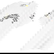 White Graphic T-Shirt With Skull Print