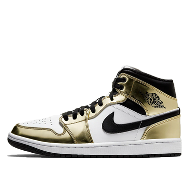 Tenisky a topánky Jordan Air Jordan 1 Mid "White Metallic Gold" Metalická | DC1419-700, 4