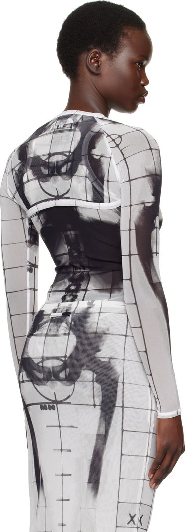 Tričko Jean Paul Gaultier Jean Paul Gaultier 'The Squeletor' Mesh Top Biela | 25/33-F-TO243-T580-0100, 2