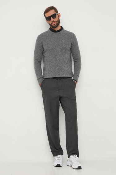 Sveter Barbour Crewneck Sweater Šedá | MKN0844, 1