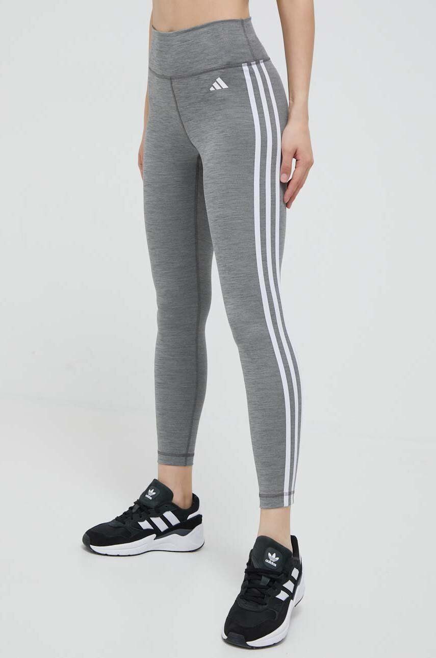 Legíny adidas Performance Train Essentials 3-Stripes High-Waisted 7/8 Leggings Šedá | IC8296, 0